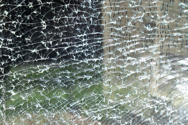 Fototapeta broken glass window texture background