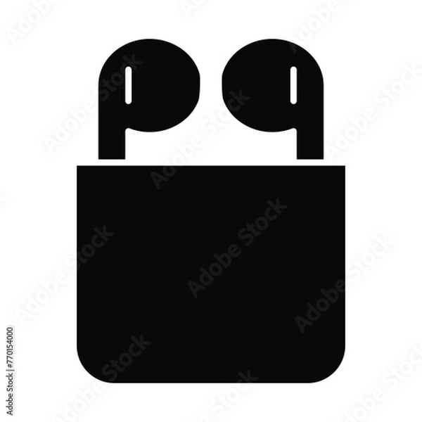 Obraz airpods icon vector template design flat and simple