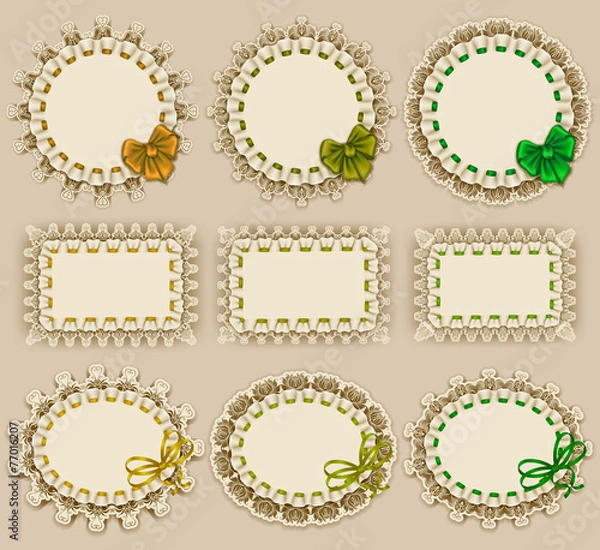 Fototapeta Set of elegant templates frame design