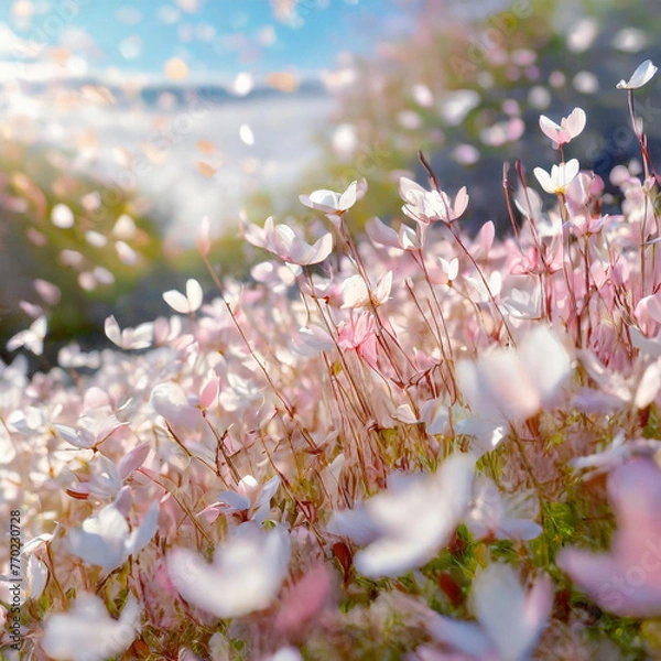 Obraz petals flying in the wind