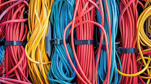 Fototapeta Network Cables: The Backbone of Connectivity
