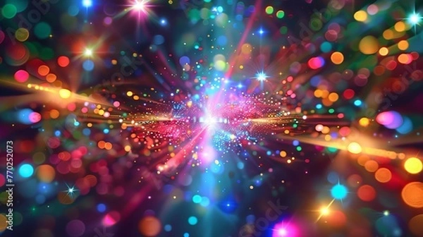 Fototapeta a colorful background with many lights