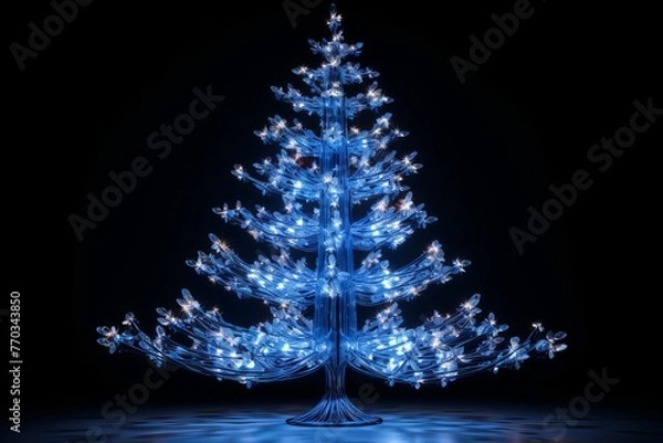 Fototapeta christmas tree with lights