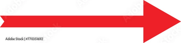 Obraz Red arrow isolated on white background