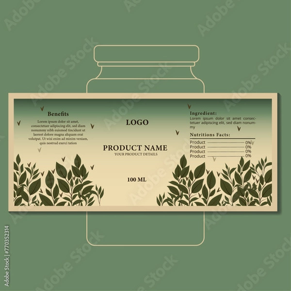 Obraz Packaging label design. Vector label design.