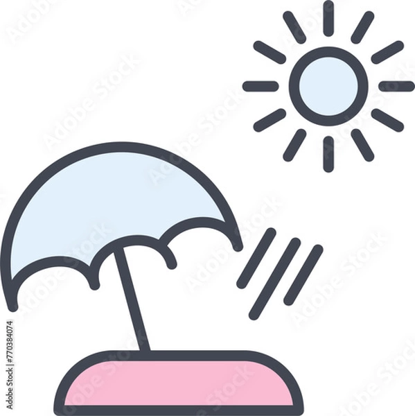 Fototapeta Beach Vector Icon