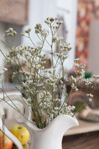Obraz Spring white flowers in a vase