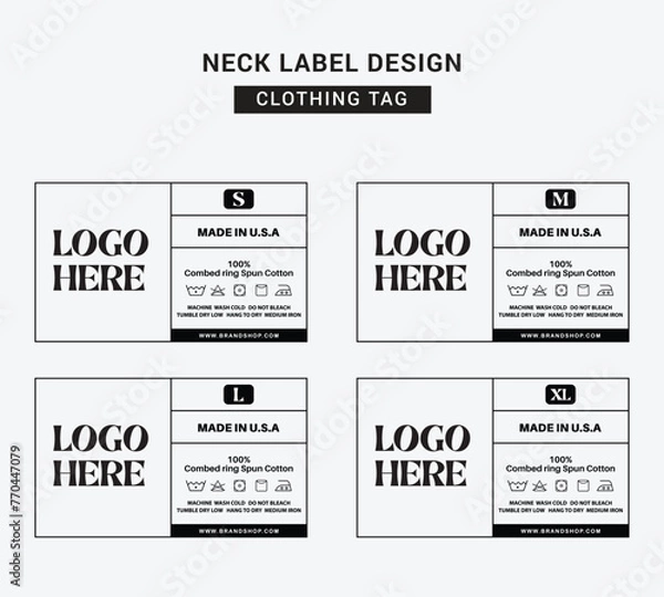 Obraz Neck label template concept vector or EPS design for clothes