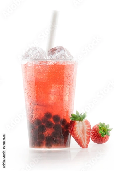 Obraz Bubble Tea Erbbeere