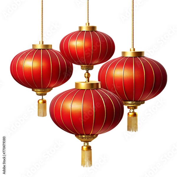 Obraz chinese lantern or lampion chinese new year elements icon 3d rendering