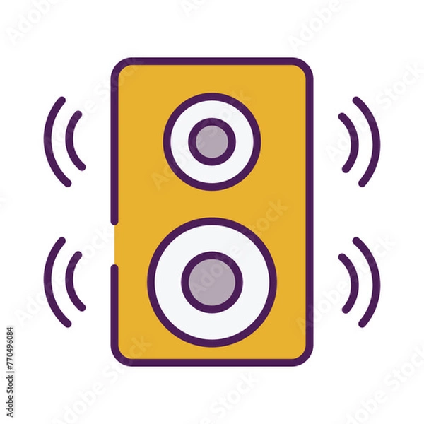 Fototapeta Speaker  icon editable stock vector icon	
