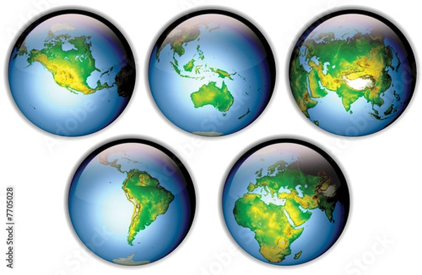 Obraz Glasses button Earth