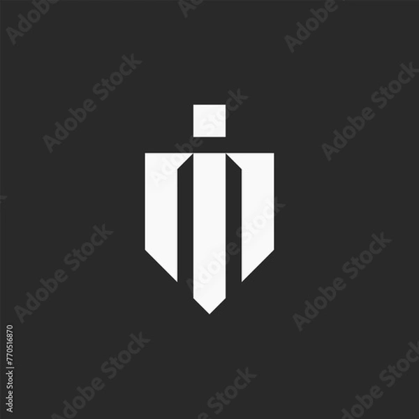 Obraz Initial letters I shield logo design