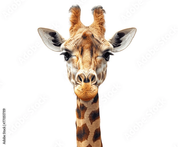 Fototapeta Giraffe isolated on white background
