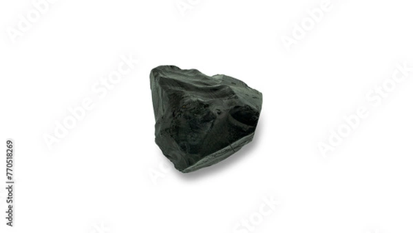 Fototapeta Natural black stone isolated