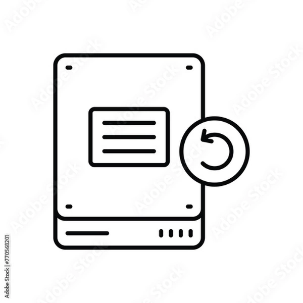 Fototapeta Thin Line Backup vector icon