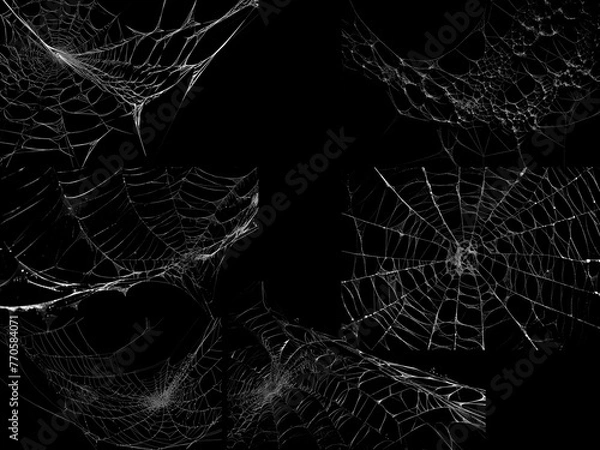 Fototapeta Spider web texture stock image use black background