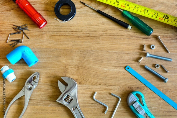 Fototapeta Set of home manual tools