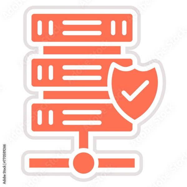 Fototapeta Database Vector Icon Design Illustration