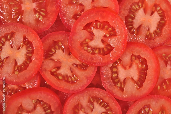 Fototapeta Tomato slices background
