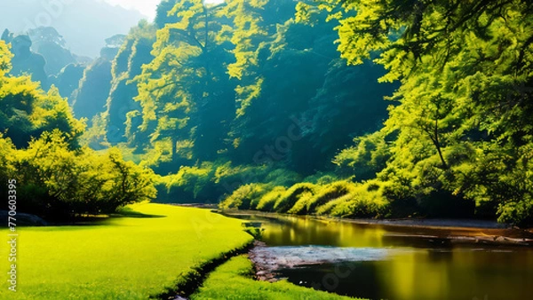 Obraz spring in the mountains