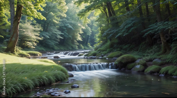 Obraz waterfall in the forest