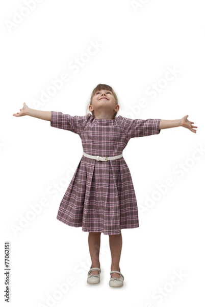 Obraz Happy child looking up