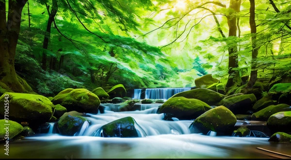 Obraz waterfall in the jungle