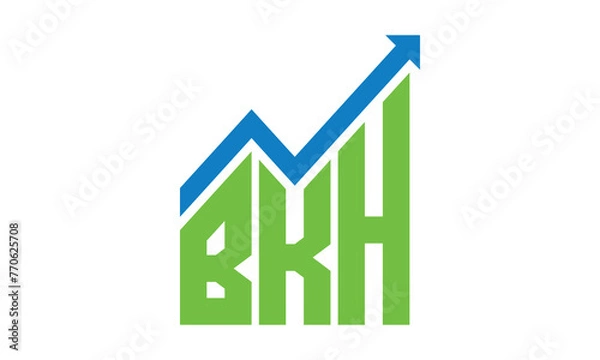 Obraz BKH financial logo design vector template.