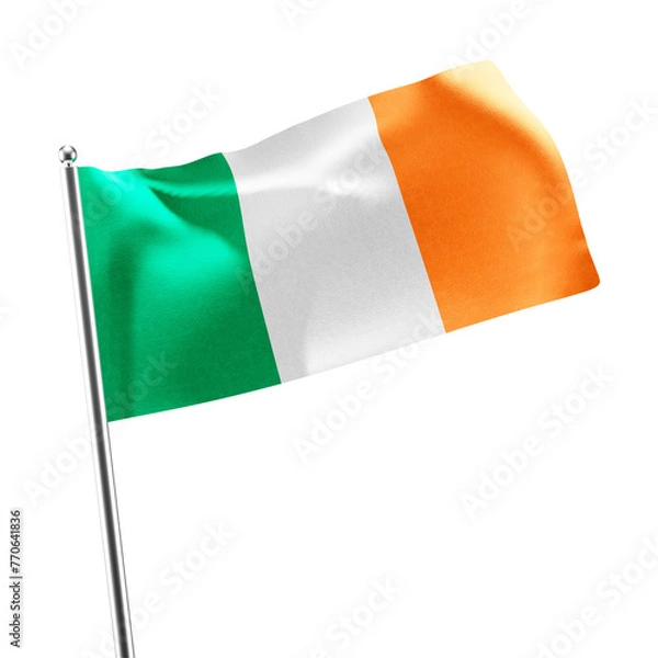 Obraz Ireland realistic 3d flag render