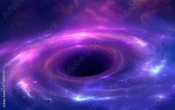 Fototapeta A purple galaxy with a large hole in the middle