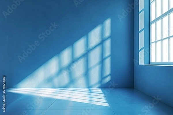 Fototapeta KS 3D render of an empty minimal light purple wall with.