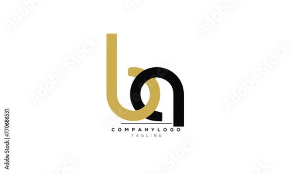 Obraz Alphabet letters Initials Monogram logo BA, BA INITIAL, BA letter
