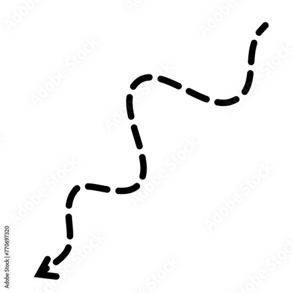 Fototapeta Curved Point Arrow