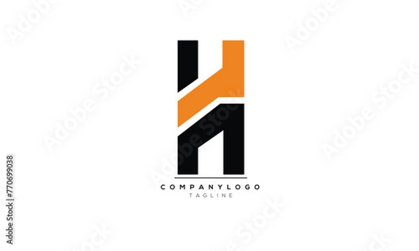 Fototapeta Alphabet letters Initials Monogram logo H, H INITIAL, H letter