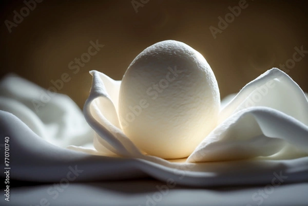 Obraz - one beautiful, white egg, generative ai