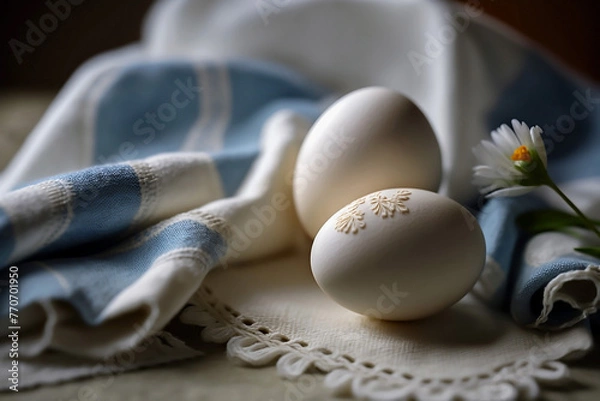 Obraz - still life with eggs, generative ai