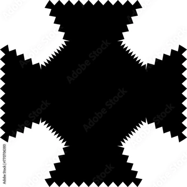 Fototapeta Zig zag edge geometric shape collection. Wavy element