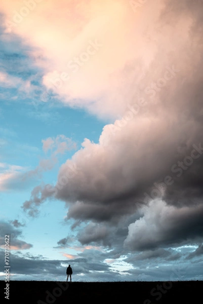 Obraz person in the clouds