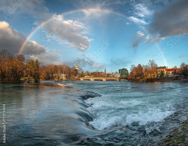 Obraz rainbow over the river