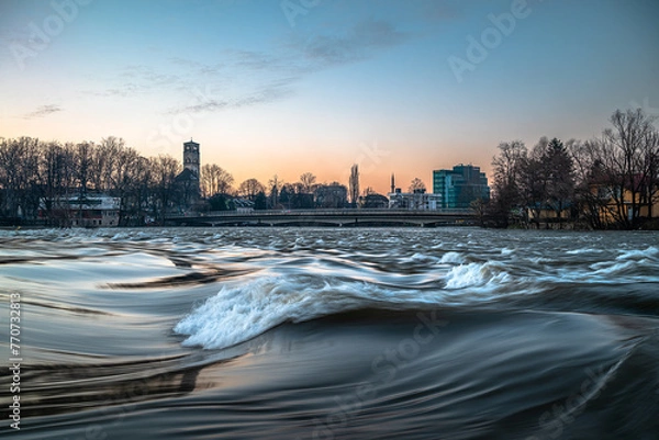 Obraz sunset over the river
