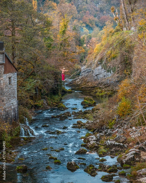 Obraz waterfall in autumn
