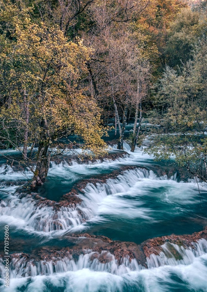 Obraz waterfall in autumn
