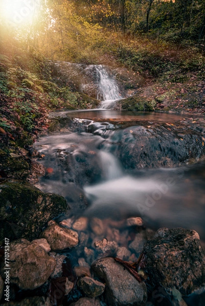 Obraz waterfall in autumn