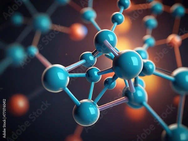Fototapeta molecule 3d render