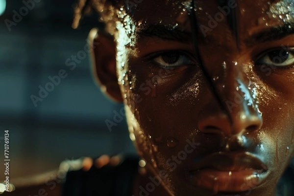 Obraz sweating athlete