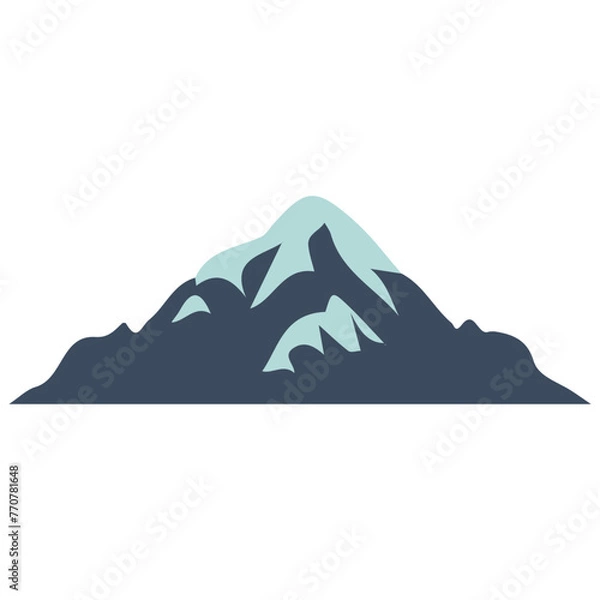 Fototapeta A mountain vector flat icon.