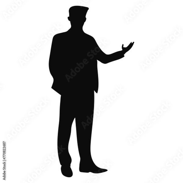 Obraz Business Man Silhouette