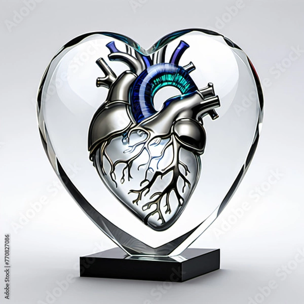 Fototapeta Szklana dekoracja serca