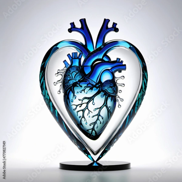Obraz Szklana dekoracja serca